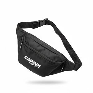 Capelli of New York Black Belt Bag with White Logo